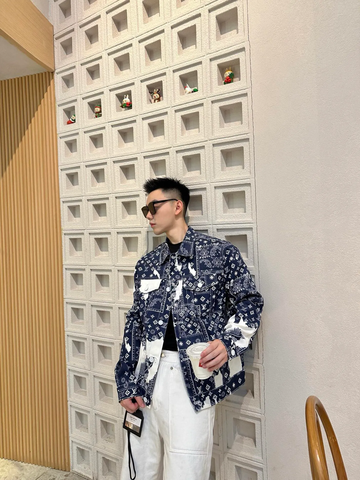 Louis Vuitton/Louis Vuitton cashew flower denim jacket